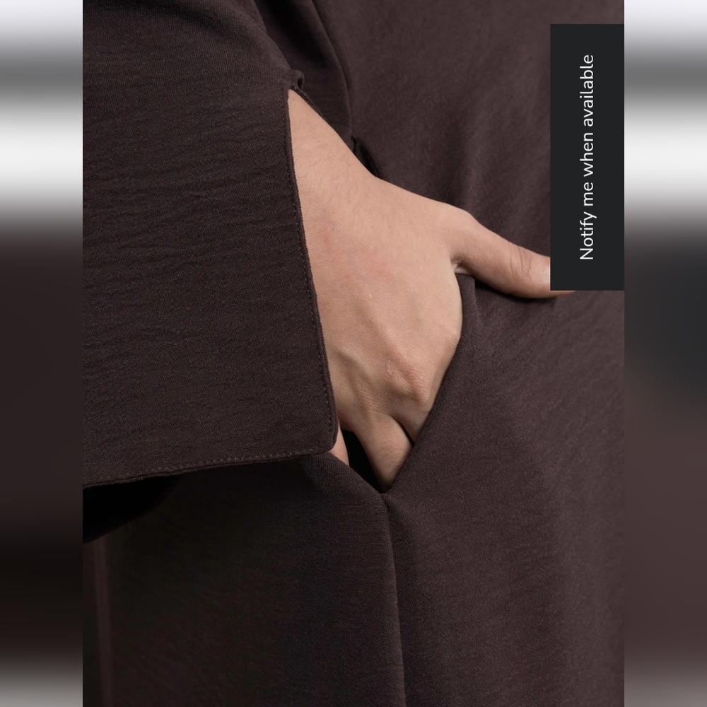 Modest Essential Brown Abaya - Picture 3 of 3